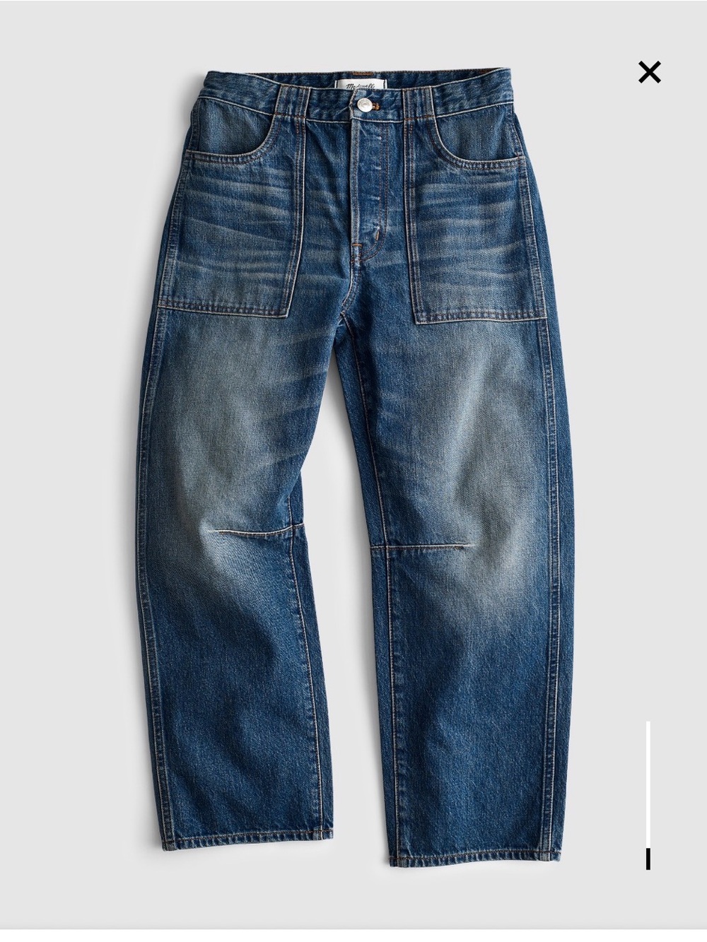 Madewell Darted Barrel-Leg Jean